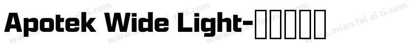 Apotek Wide Light字体转换